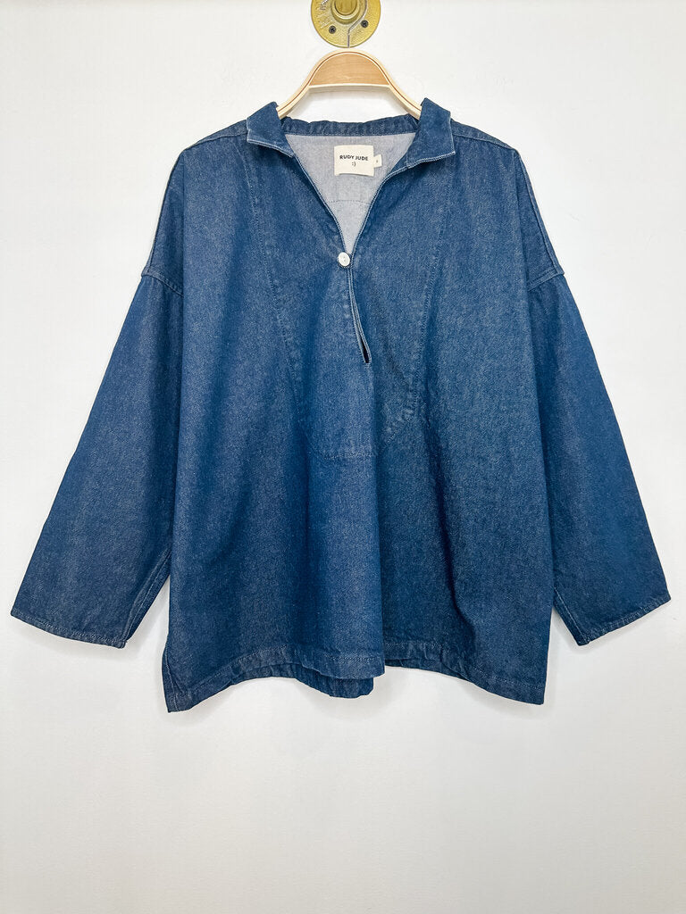 Boxy Denim Long Sleeve Shirt (NWT, orig. ~$405)