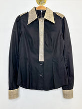 Load image into Gallery viewer, Long Sleeve Button Up Shirt with Python Trim

