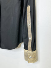 Load image into Gallery viewer, Long Sleeve Button Up Shirt with Python Trim
