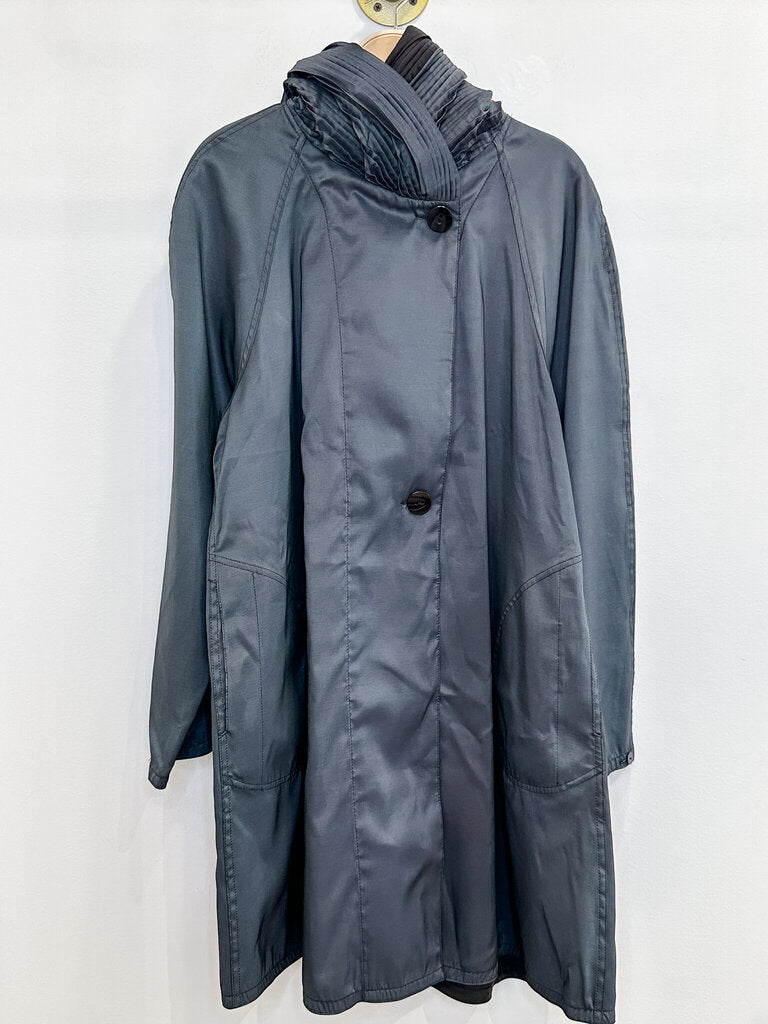 Rain Jacket with Pintuck Pleated Hood (NWT, orig. $218)