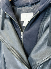 Load image into Gallery viewer, Leather Jacket with Detachable Sweatshirt Hoodie
