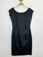 Load image into Gallery viewer, Tonal Animal Print Cap Sleeve Dress with &quot;Tail Feather&quot; Ruffle
