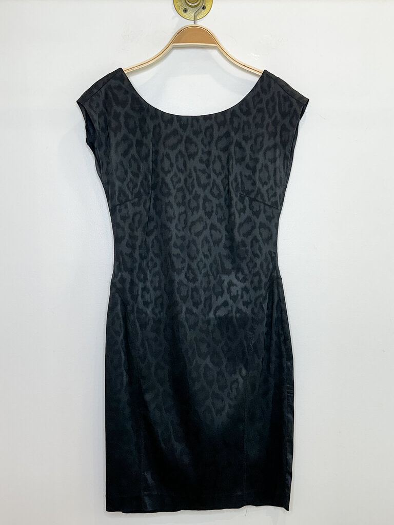 Tonal Animal Print Cap Sleeve Dress with 