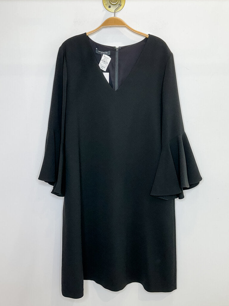V-Neck Bell Sleeve Shift Dress (NWT, orig. $598)