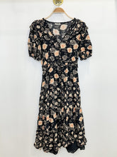 Load image into Gallery viewer, Floral Short Sleeve Button Front Midi Dress
