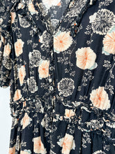 Load image into Gallery viewer, Floral Short Sleeve Button Front Midi Dress
