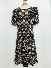 Load image into Gallery viewer, Floral Short Sleeve Button Front Midi Dress
