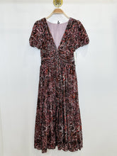 Load image into Gallery viewer, Floral Velvet Puff Sleeve Dress (NWT, orig. $230)

