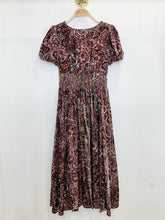 Load image into Gallery viewer, Floral Velvet Puff Sleeve Dress (NWT, orig. $230)

