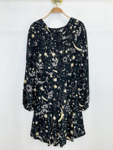 Load image into Gallery viewer, Night Sky Print Long Sleeve Dress with Box Pleat Skirt
