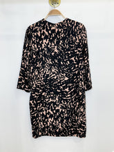 Load image into Gallery viewer, Abstract Print Silk Long Sleeve Midi Dress
