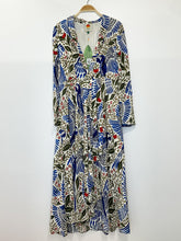 Load image into Gallery viewer, Parrot Print Long Sleeve Wrap Dress (NWT, orig. $200)
