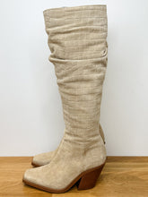 Load image into Gallery viewer, Croc Embossed Suede Tall Slouchy Western Boots
