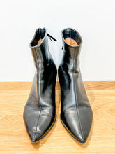Load image into Gallery viewer, Leather Kitten Heel Ankle Boots (orig. $695)
