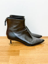 Load image into Gallery viewer, Leather Kitten Heel Ankle Boots (orig. $695)
