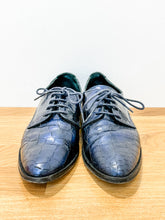 Load image into Gallery viewer, Croc Embossed Leather Oxfords
