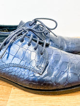 Load image into Gallery viewer, Croc Embossed Leather Oxfords
