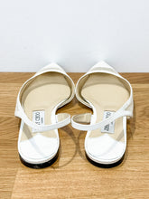 Load image into Gallery viewer, Patent Leather + Mesh Flat Sling Backs
