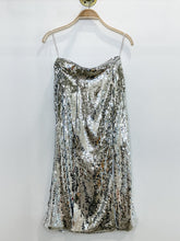 Load image into Gallery viewer, Fitted Sequin Midi Skirt with Slits (NWT)
