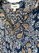 Load image into Gallery viewer, Paisley + Floral Silk Long Sleeve Button Up Shirt
