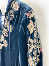 Load image into Gallery viewer, Embroidered Velvet Hooded Blouse (NWT, orig. $410)
