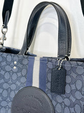 Load image into Gallery viewer, Dempsey Tote 40 in Signature Jacquard with Stripe + Patch (orig. $500)
