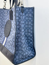 Load image into Gallery viewer, Dempsey Tote 40 in Signature Jacquard with Stripe + Patch (orig. $500)
