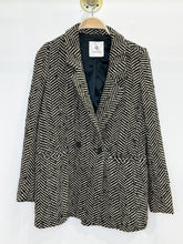 Load image into Gallery viewer, Chevron Print Wool Blend Jacket
