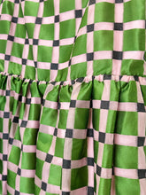 Load image into Gallery viewer, Anny Spaghetti Strap Plaid Glitter Organza Dress (orig. ~$452)
