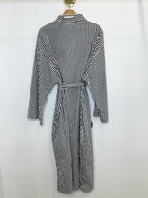 Load image into Gallery viewer, Striped Long Sleeve Button Up Shirt Dress with Tie Belt (orig. ~$345)
