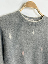 Load image into Gallery viewer, Wool Blend Diamond Print Long Sleeve Sweater Dress
