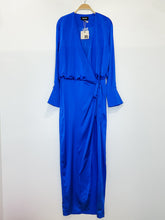 Load image into Gallery viewer, Silky Long Sleeve Wrap Maxi Dress (NWT, orig. ~$388))
