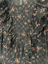Load image into Gallery viewer, Floral Eyelet Cotton Midi Dress with Ruffles

