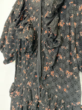 Load image into Gallery viewer, Floral Eyelet Cotton Midi Dress with Ruffles
