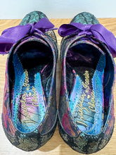 Load image into Gallery viewer, Metallic Fabric + Glitter Brogues with Ombre Lucite Heels (orig. $159)
