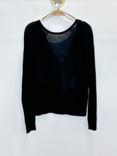 Load image into Gallery viewer, Wool-Silk Blend Sweater with Rhinestone V-Neck Back (NWT, orig. $380)
