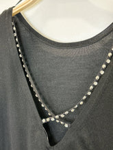 Load image into Gallery viewer, Wool-Silk Blend Sweater with Rhinestone V-Neck Back (NWT, orig. $380)
