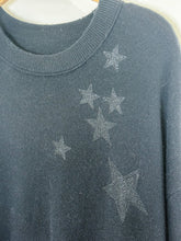 Load image into Gallery viewer, Wool-Cashmere Crewneck Sweater with Rhinestone Stars
