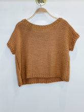 Load image into Gallery viewer, Cotton Dasha Chunky Knit Short Sleeve Sweater (orig. $132)
