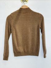 Load image into Gallery viewer, Merino Wool Mock Neck Sweater with Shoulder Buttons
