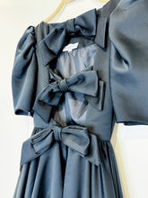 Load image into Gallery viewer, Vintage 80s Short Sleeve Midi Dress with Bows on Open Back (NWT)

