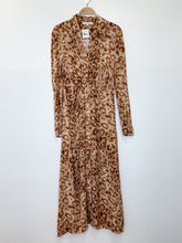 Load image into Gallery viewer, The Icon Animal Print Long Sleeve Button Up Midi Shirt Dress (NWT, orig. $268)
