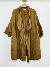 Load image into Gallery viewer, Clyde Canvas Draped Front Open Jacket
