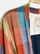Load image into Gallery viewer, Plaid Cotton Open Jacket with Tie Belt
