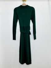 Load image into Gallery viewer, The Allerton Merino Wool Long Sleeve Tie Front Knit Midi Dress
