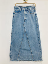 Load image into Gallery viewer, Denim Maxi Skirt with Side Slit
