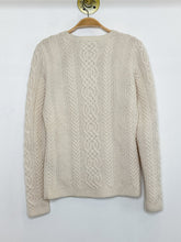 Load image into Gallery viewer, Wool-Cashmere Cable Knit Sweater with Glass Seed Beads
