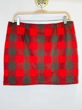 Load image into Gallery viewer, Checkered Wool Mini Skirt with Side Zipper (orig. ~$190)
