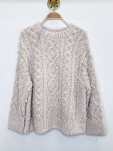 Load image into Gallery viewer, Oversize Boucle Wool + Alpaca Blend Crewneck Sweater (orig. $525)

