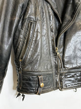 Load image into Gallery viewer, Vintage Leather Motorcycle Jacket
